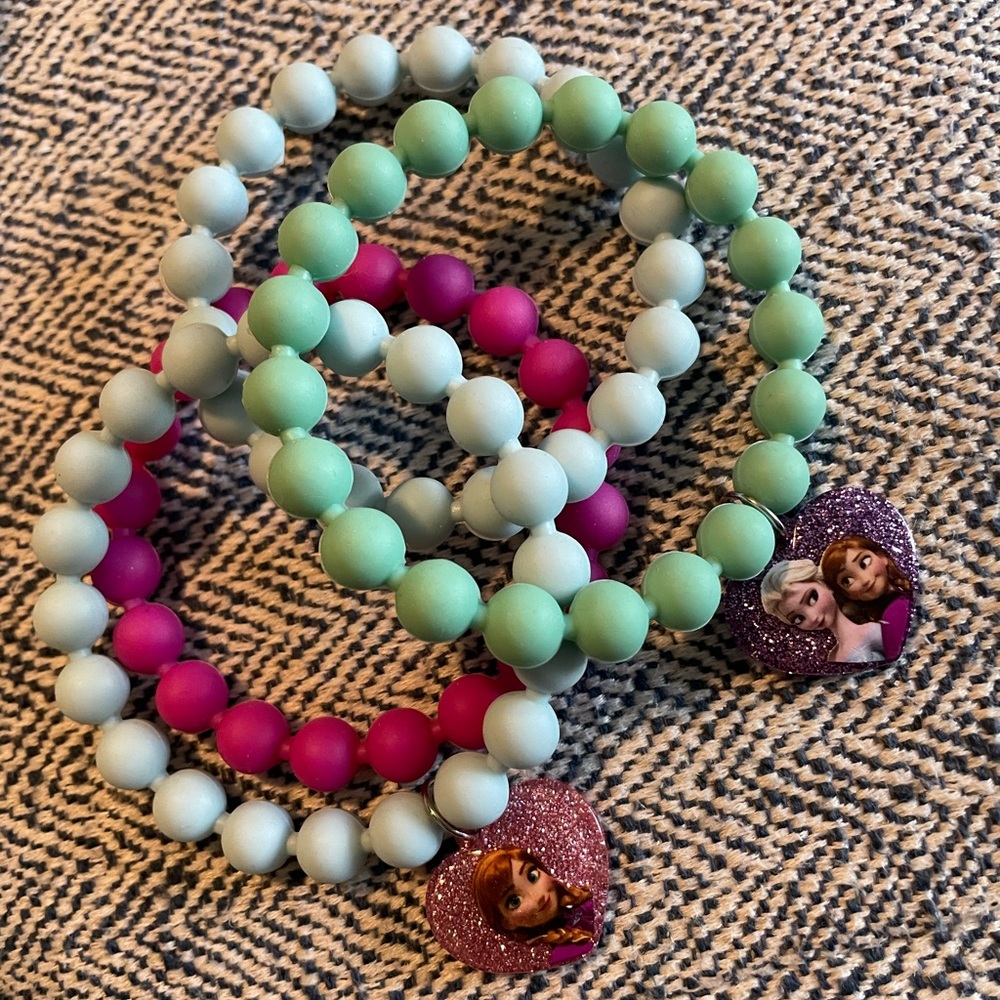 Disney Frozen Silicone Bracelets - Pink, Green, Purple